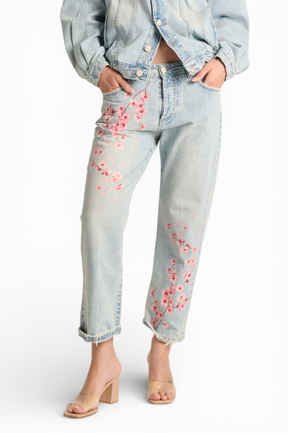 JEANS CELINE FIORI DI CILIEGIO - immagine 2